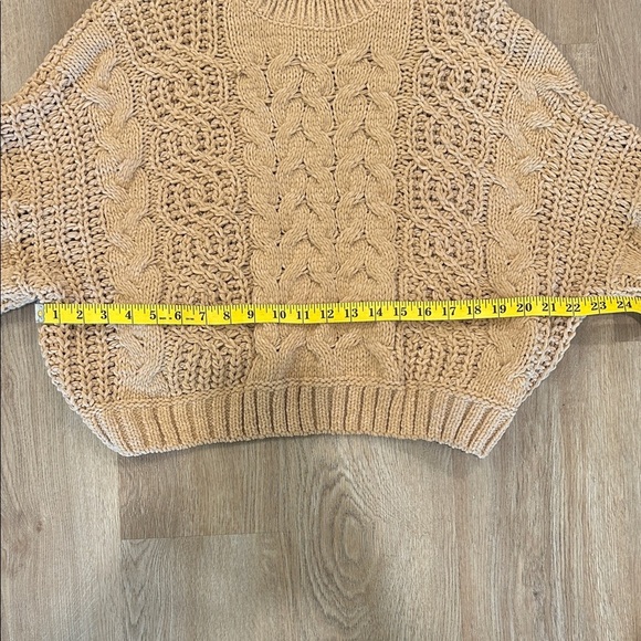 POL Cable Knit Sweater in Warm Brown - Picture 8 of 8